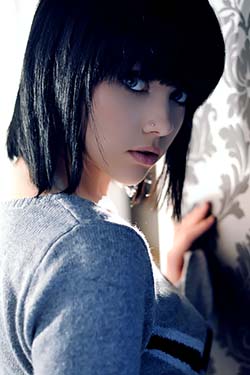 'Glamorous Teen Mellisa clarke in Black Lace Pants' with Mellisa Clarke via mellisaclarke.com