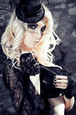 'Susan Wayland As Goth Queen' with Susan Wayland via susanwayland.com