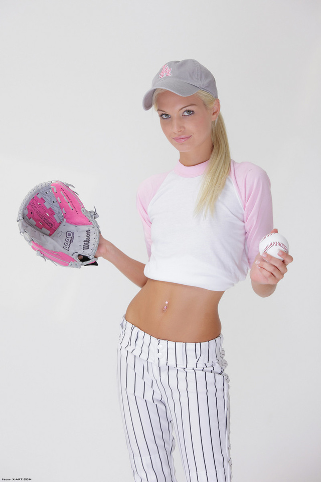 'X-Art Teens Francesca Baseball Babe' with Francesca via X-Art - Pic #14
