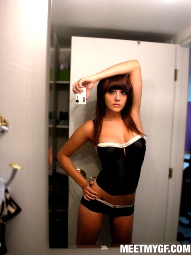 'Busty Self Shot Brunette' with  via meetmygf.com - Pic #6
