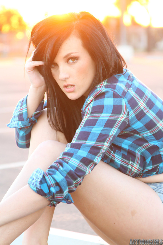 'Busty Babe Kayla With Incredible Eyes' with Kayla via Action Girls - Pic #10