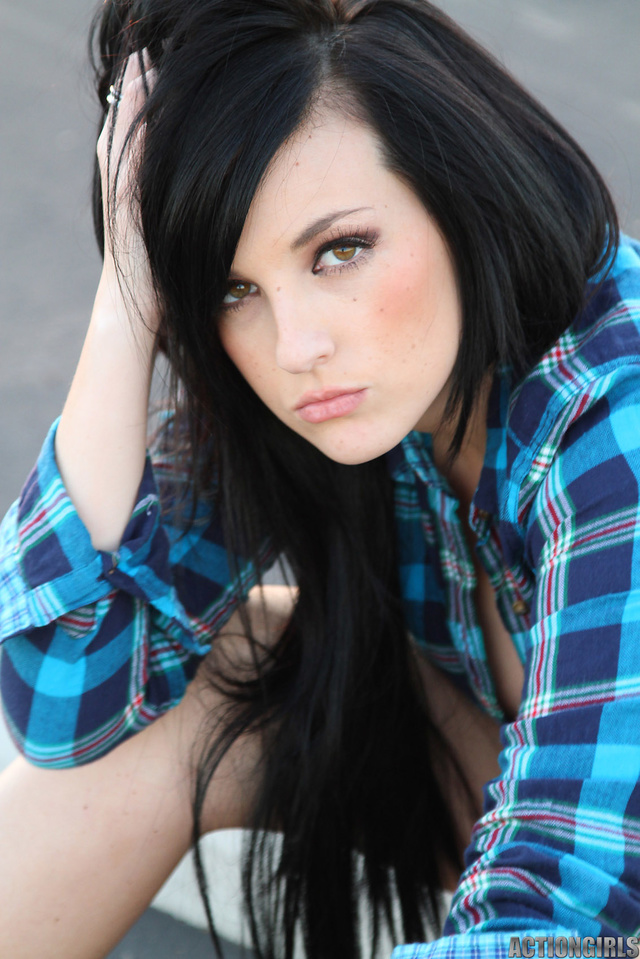 'Busty Babe Kayla With Incredible Eyes' with Kayla via Action Girls - Pic #13