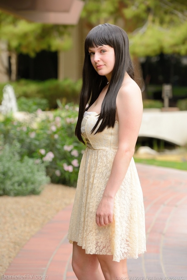 'Danielle Masturbates In Courtyard' with Danielle via danielleftv.com - Pic #1