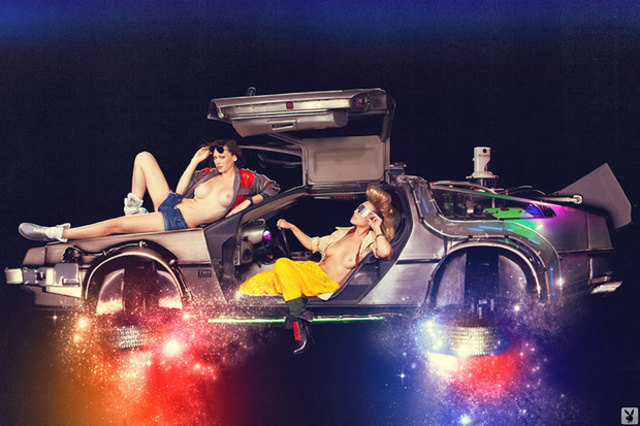 'Kimberly Phillips And Jessica Danielle Back To The Future For Playboy' with Kimberly Phillips And Jessica Danielle via Playboy - Pic #8