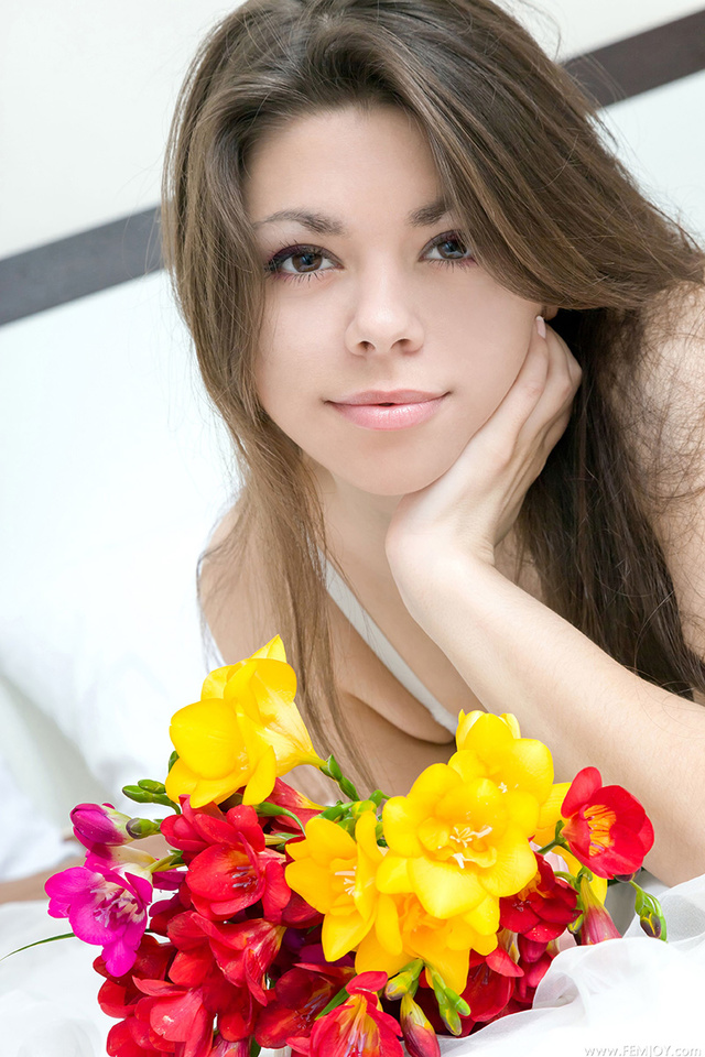 'Femjoy Premiere with Adorable Teen Elina S' with Elina S via Femjoy - Pic #3