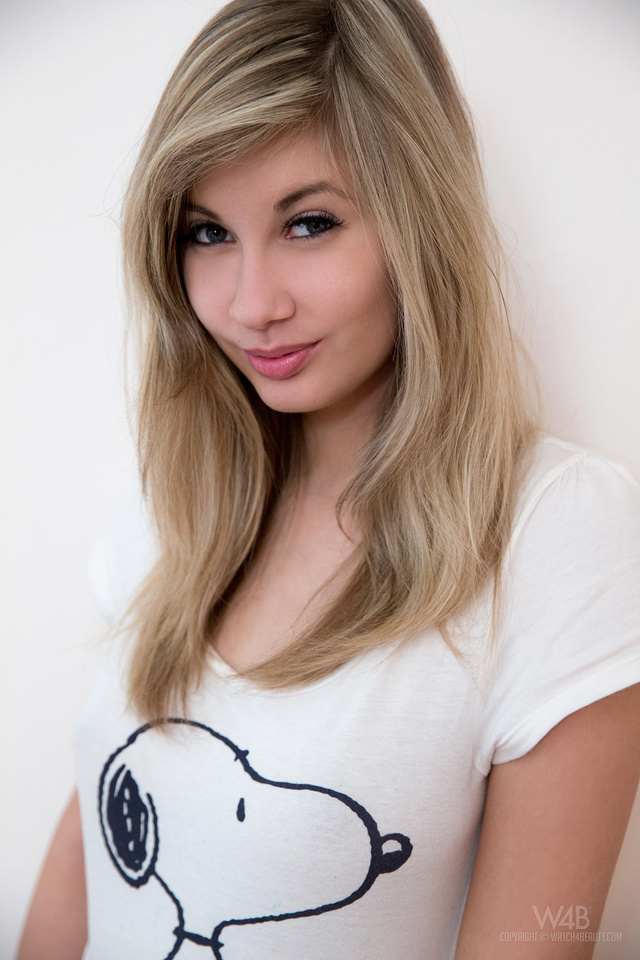 'Young Blonde Cutie Holy in Shorts on her Nice Long Legs for Watch4Beauty' with Holy via Watch4Beauty - Pic #2