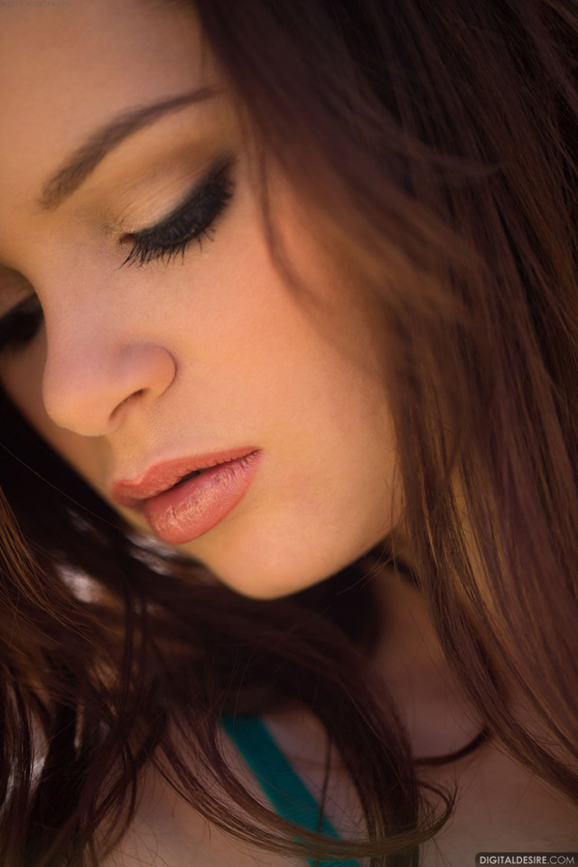 'Wild Brunette Cutie Jenna Ross Stripping Nude Outdoors for Digital Desire' with Jenna Ross via Digital Desire - Pic #3