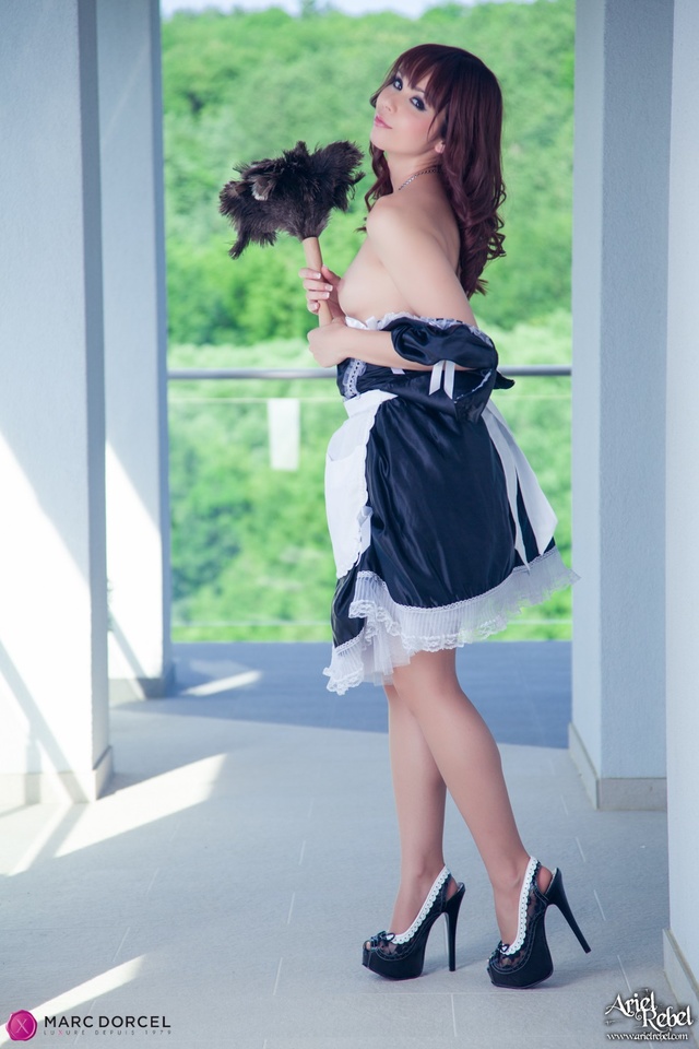 'Ariel Rebel in French Maid Costume' with Ariel Rebel via Ariel Rebel Official - Pic #11