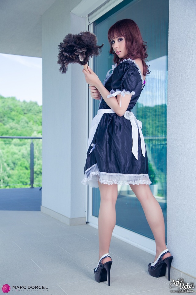 'Ariel Rebel in French Maid Costume' with Ariel Rebel via Ariel Rebel Official - Pic #14