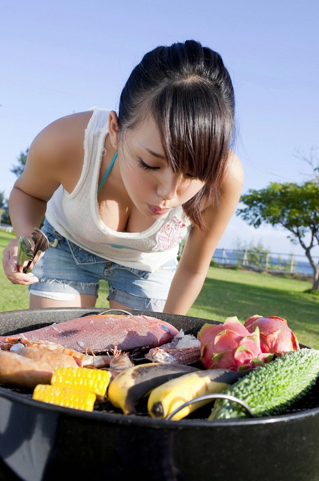 'Cute And Busty Asian Bunny' with  via All Gravure - Pic #5